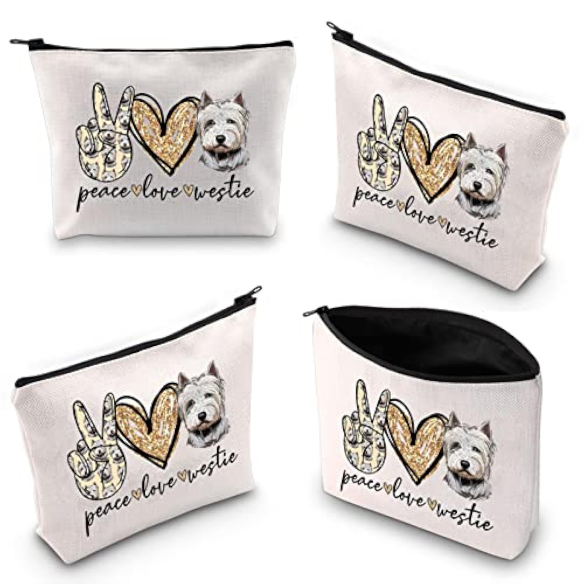 Westie Lover Makeup Bag, Cute Cosmetic Pouch